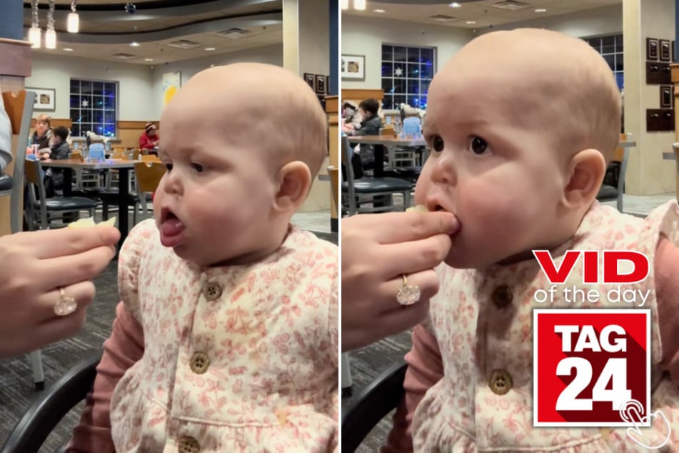 This baby had the funniest reaction after tasting a sour lemon for the very first time.