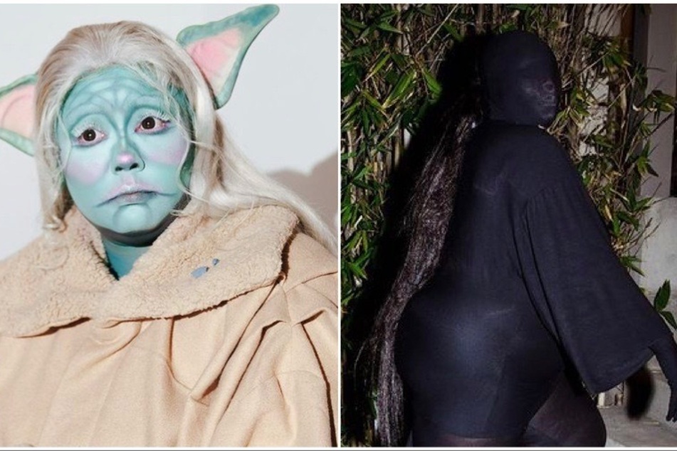 Lizzo wore three costumes for Halloween this year - two of which were Baby Yoda and Kim Kardashian's 2021 Met Gala outfit.