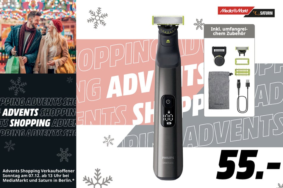 Philips-Hybridtrimmer QP6552/15 OneBlade Pro 360 Face&Body
für 55 Euro.