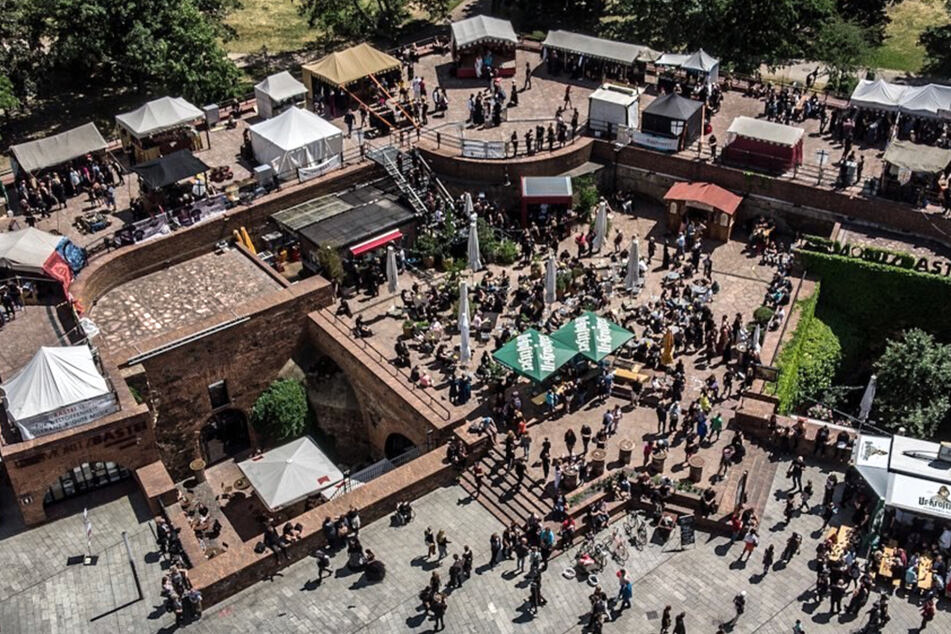 So voll ist die Moritzbastei normalerweise an den Pfingstwochenenden, wenn in Leipzig das WGT stattfindet.