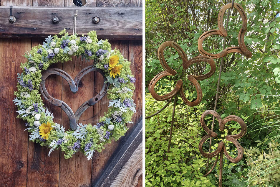 Das Herz mit Blumenkranz (l.) ist für Thomas ein ganz besonderes Werk.