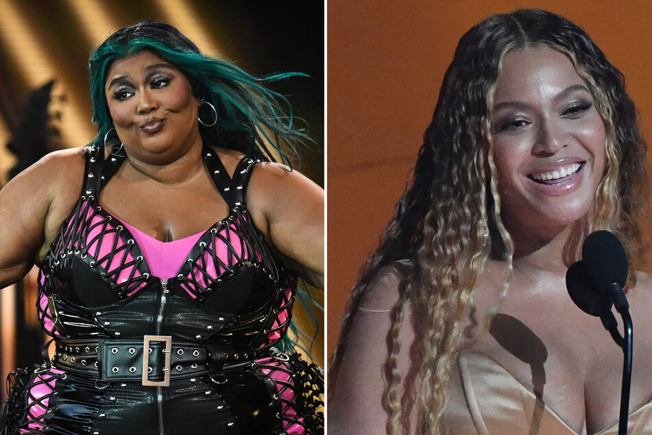 Beyoncé (r.) gave Lizzo a shout-out during a performance of Break My Soul remix in Atlanta after seemingly omitting her from the list of names at a prior show.