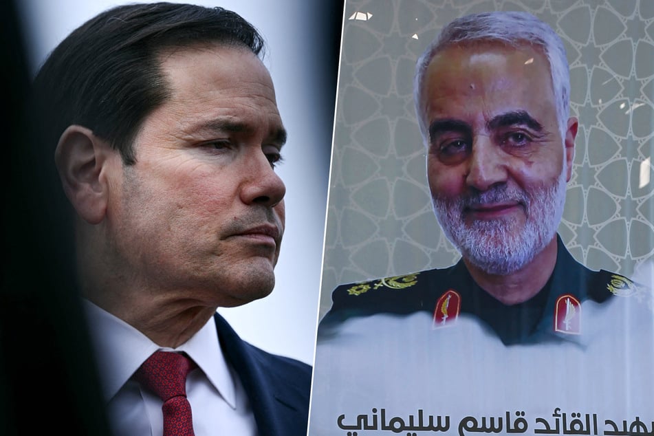 Secretary of State Marco Rubio (l.) has terminated the legal status of two of the late Qassem Soleimani's family members.