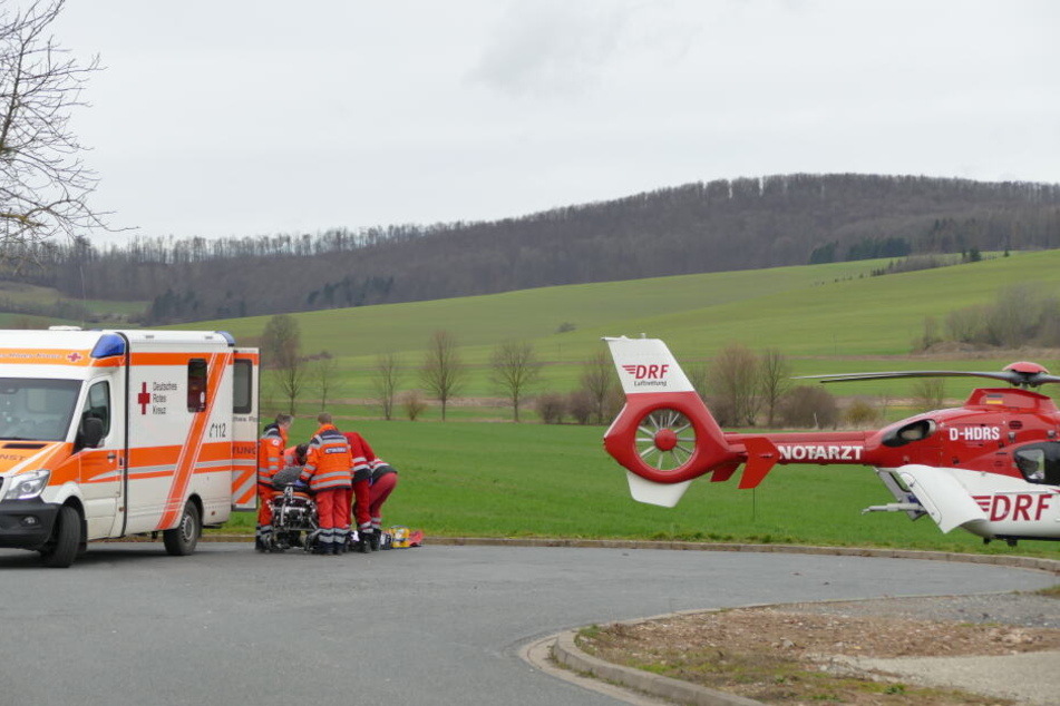 Ein Rettungshubschrauber war im Einsatz.