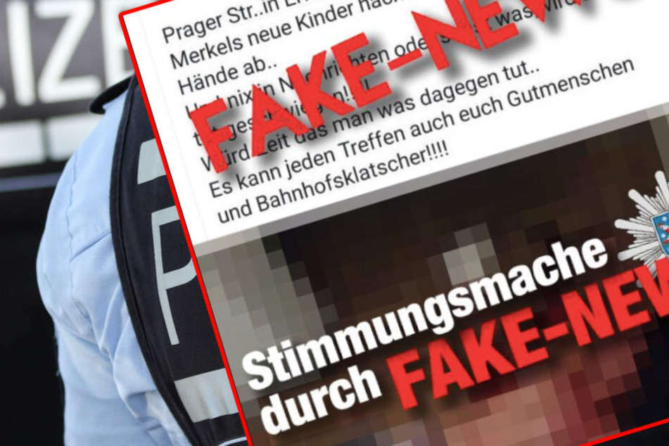 Die Polizei wies bei Twitter auf den Fake hin. (Bildmontage)