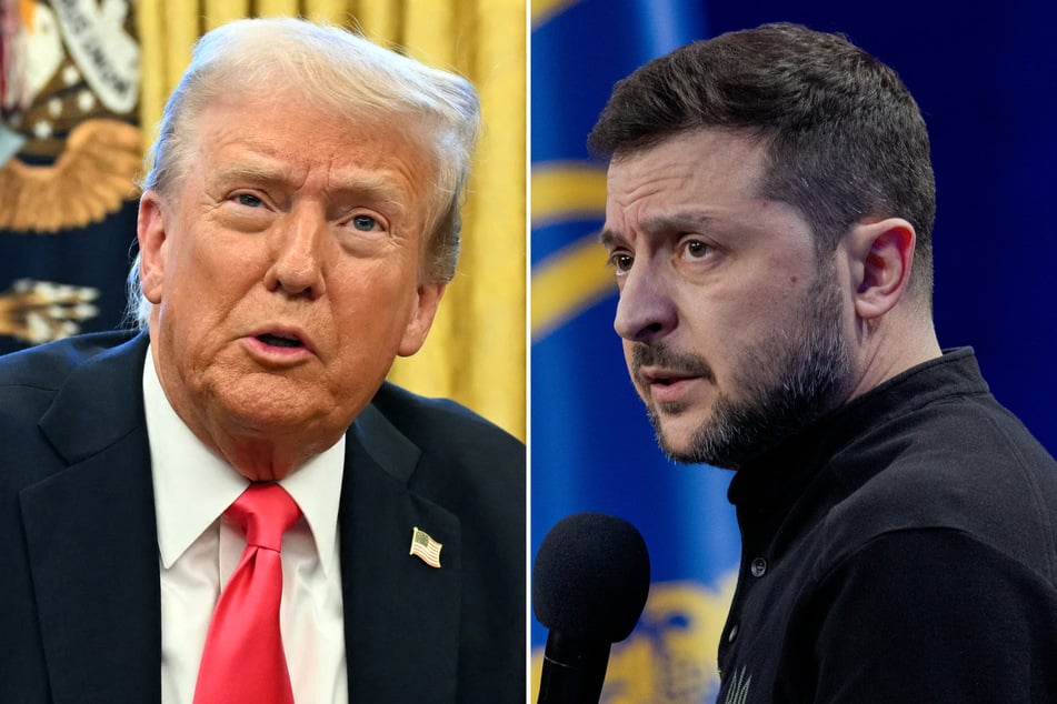 Ukraine has agreed on the terms of a minerals deal with the US and could sign it as early as Friday on a trip to Washington by President Volodymyr Zelensky (r.).