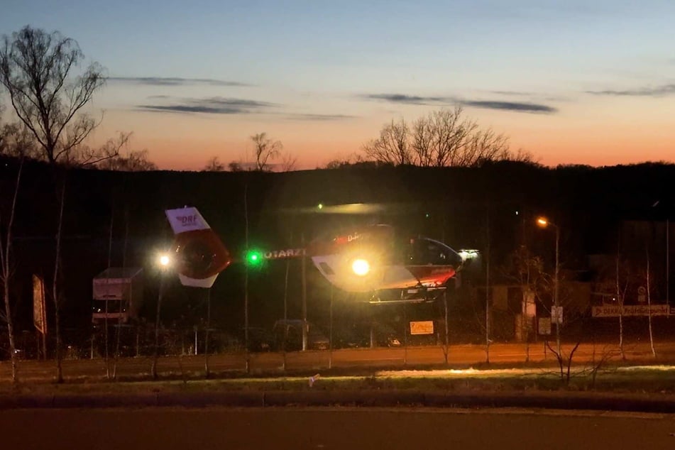 Ein Rettungshubschrauber war im Einsatz.