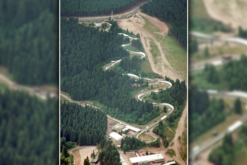 Die Bob- und Rodelbahn im Kanzlersgrund in Oberhof/Thüringen ist die erste vollständig am Computer berechnete Bahn der Welt.