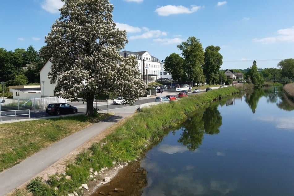 An der Wappenhenschanlage in Döbeln wird seit 2023 am Hochwasserschutz gearbeitet. (Archivbild)