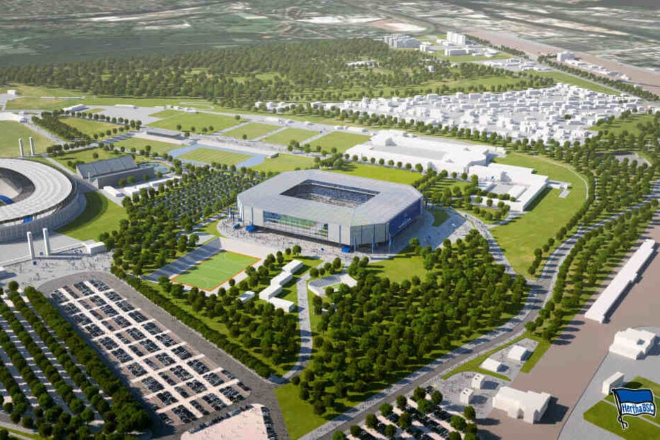 Hertha BSC will 2025 eine reine Fußball-Arena, bestmöglich im Olympiapark, eröffnen.