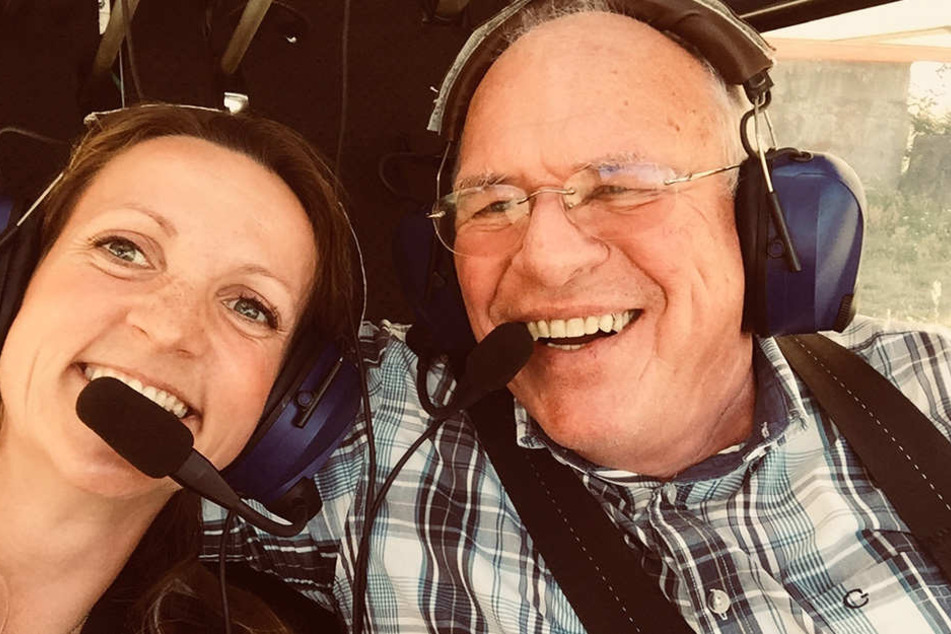 Trotz mulmigen Gefühls fühlt sich Silvana an der Seite von Pilot Eberhard Mittag sicher.