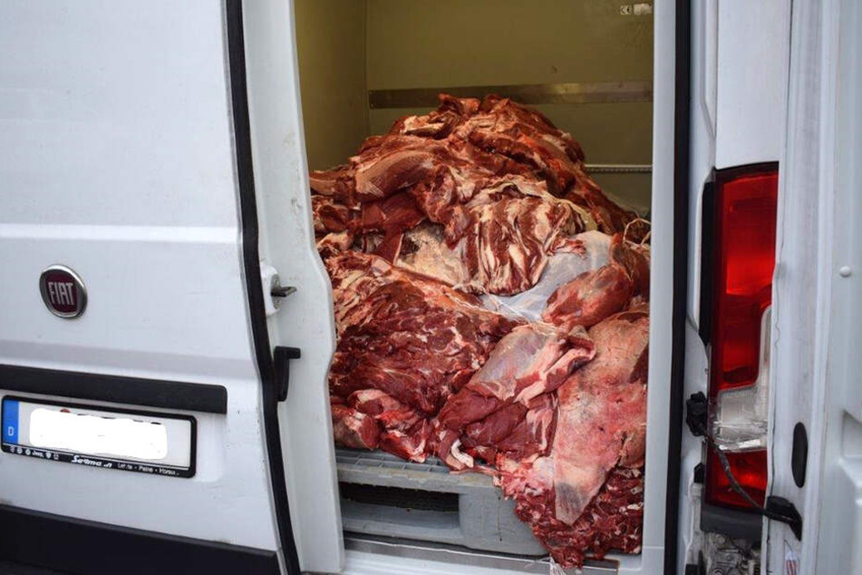 Das Fleisch hing an der Seite runter.