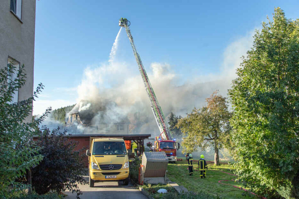 Die Brandstelle war schwer erreichbar.