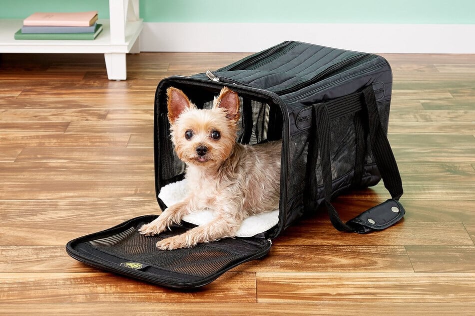 The Sherpa Original Deluxe Airline Pet Carrier is a can't miss, and comfy for your pet too!