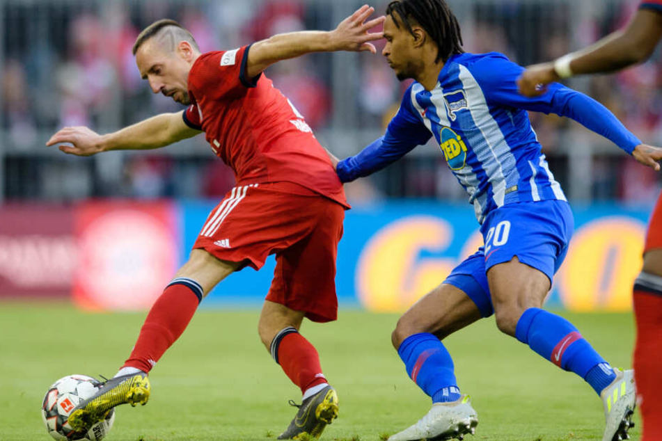 Franck Ribéry (l.) durfte beim FC Bayern gegen Hertha BSC von Beginn an mitwirken.