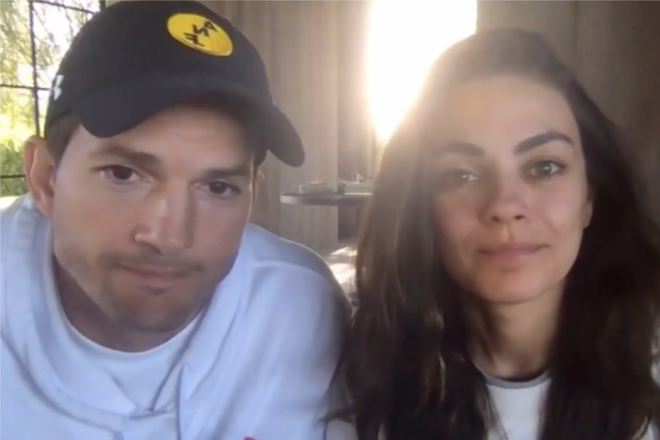 Ashton Kutcher (l.) and Mila Kunis took to Instagram on Thursday to tell supporters they had exceeded their $30 million goal for Ukraine aid.