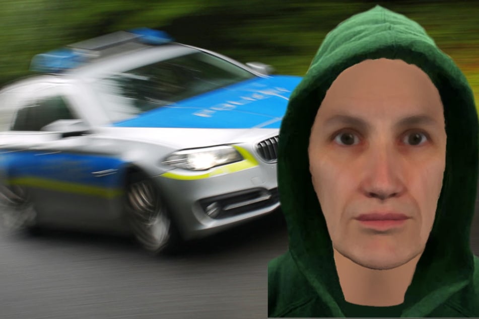 Die Polizei sucht mit einem Phantombild nach dem erfolglosen Räuber.