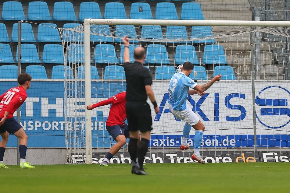 Tor für Chemnitz! Dejan Bozic trifft zum 1:1.