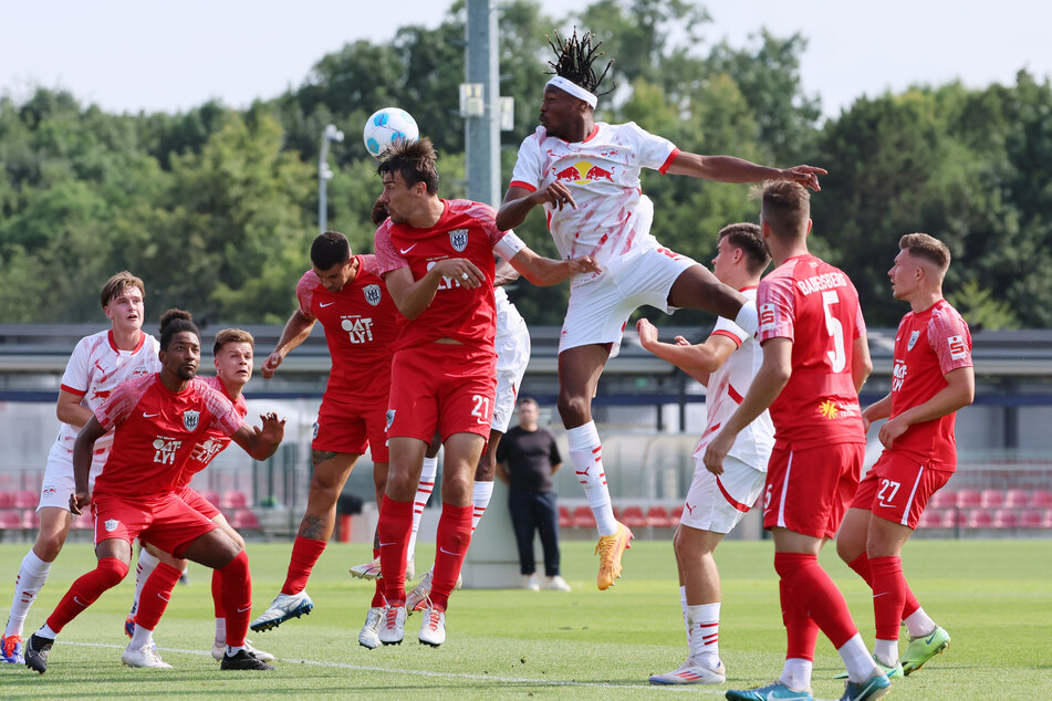 Gerade in der ersten Halbzeit erwies sich der SV Babelsberg für RB Leipzig als Gegner auf Augenhöhe.