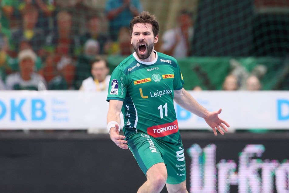 DHfK-Kapitän Lukas Binder (33) erzielte am Sonntag seinen 1000. Bundesliga-Treffer!