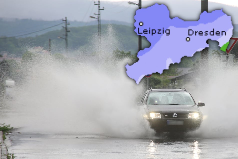 Am Mittwoch wird in Sachsen mal wieder mit Starkregen und Gewittern gerechnet, Hagel und Sturmböen inklusive. (Symbolbild)