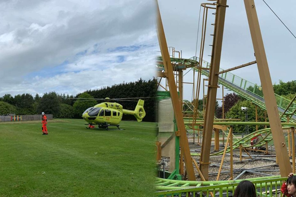 Nach dem Unfall auf "The Twister" wurde der Junge per Hubschrauber ins Krankenhaus gebracht.