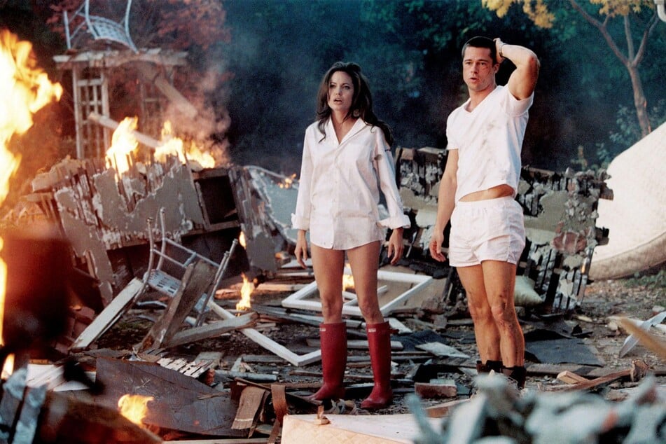 Brad Pitt und Angelina Jolie gibt es als konkurrierende Profikiller in einer explosiven Ehe.