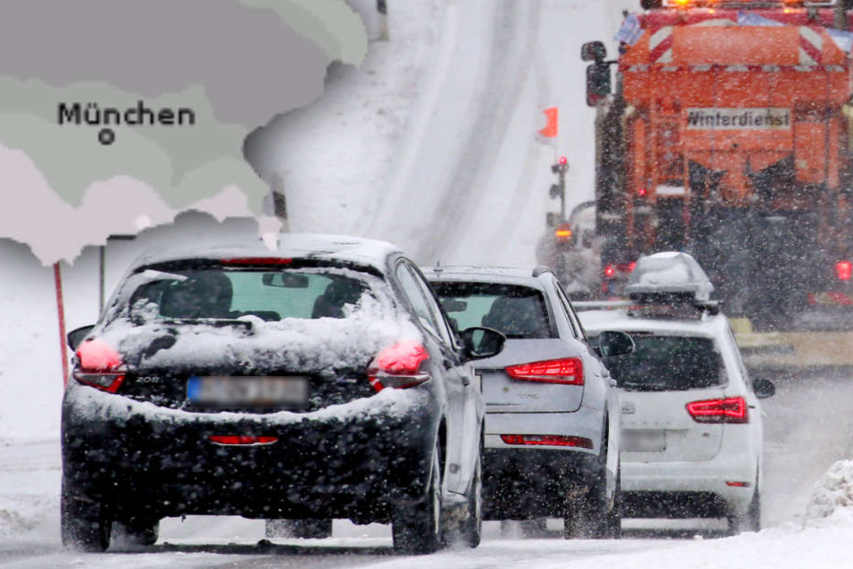Autofahrer müssen in Bayern am Wochenende sehr vorsichtig fahren. (Symbolbild)