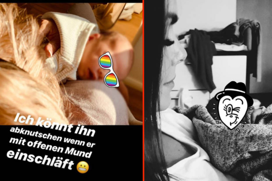 Noch zeigt Denise Kappès (28) das Gesicht von Söhnchen Ben-Matteo nicht bei Instagram. (Bildmontage)