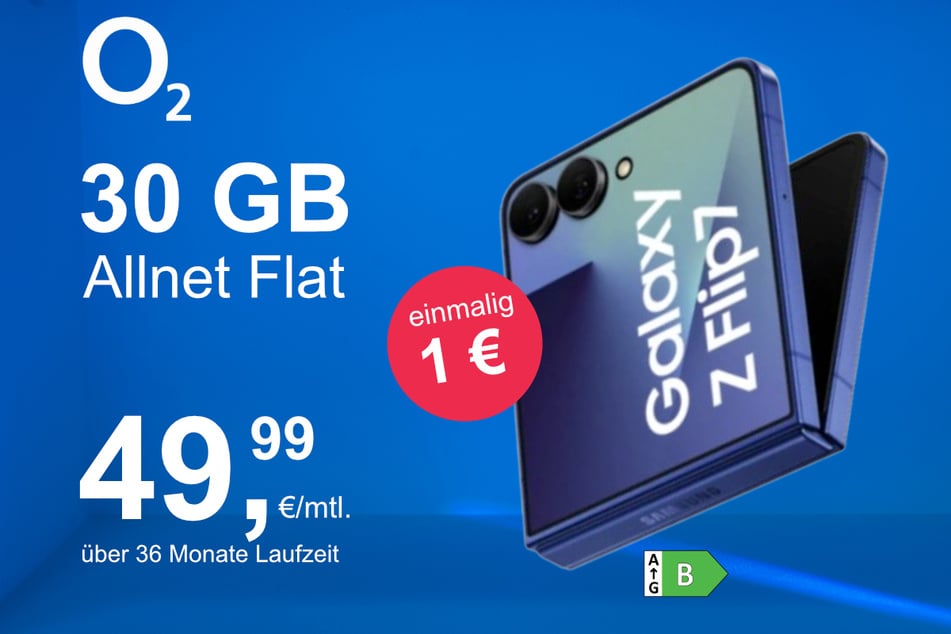 Das Samsung Galaxy Z Flip7 im o2 Mobile M für einmalig 1 Euro.