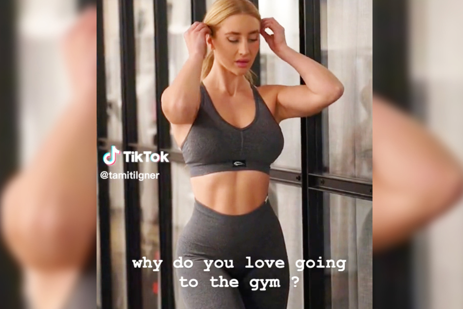 Auf TikTok veröffentlichte die Influencerin kürzlich ein Video zu der Frage "Weshalb liebst Du es, ins Fitness-Studio zu gehen?".