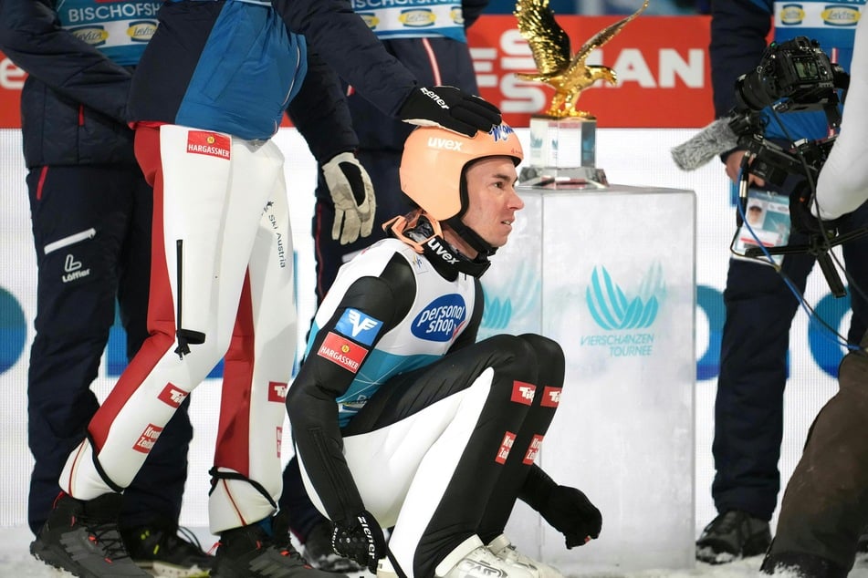 Stefan Kraft (31) war nach seinem finalen Sprung in Bischofshofen bedient.