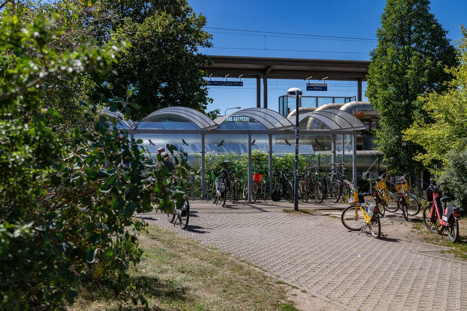 Da ist noch Luft nach oben: So sieht der Fahrradparkplatz in Dobritz derzeit aus.