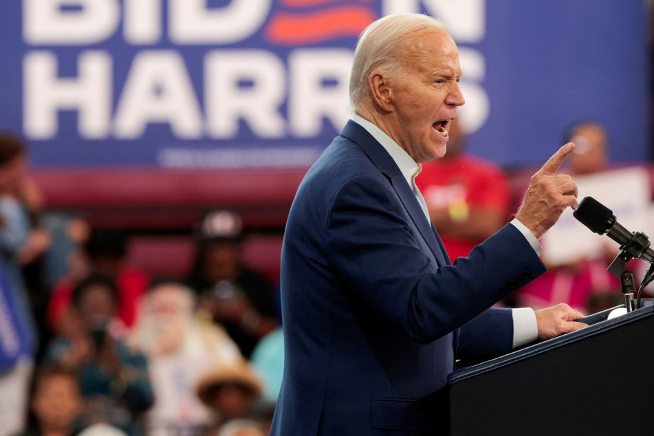 Joe Biden emphatically refused to step aside in the race for the White House and took aim at reporters during a campaign rally in Detroit, Michigan.