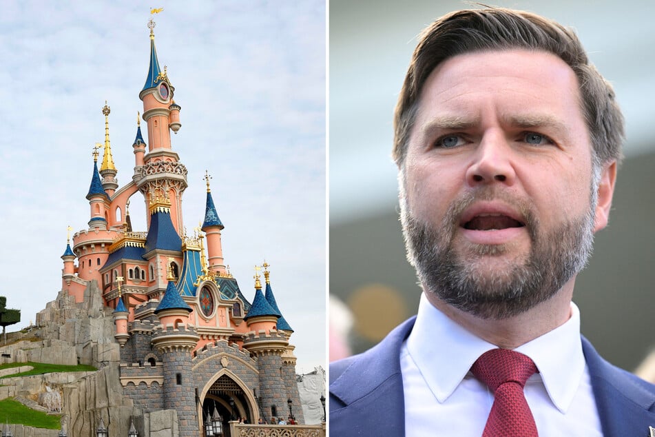 A California man was recently arrested for allegedly threatening violence against Vice President JD Vance (r.) during his visit to Disneyland last year.