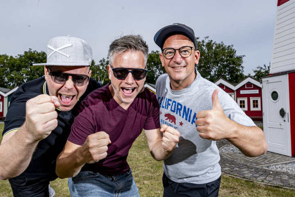 Die Hip-Hop-Band "Fettes Brot": Boris Lauterbach, (48, v.l.), Martin Vandreier (48) und Björn Warns (49).