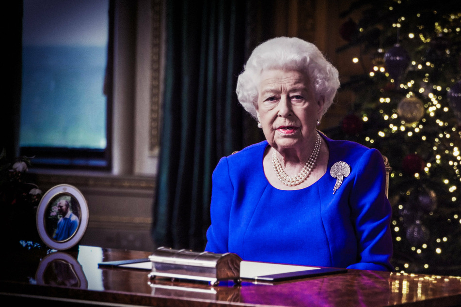 Queen Elizabeth II delivering her annual Christmas address in 2020.