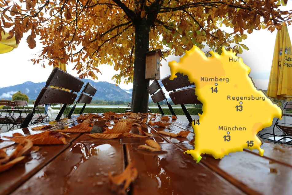 Bei regnerischem Wetter muss man sich in Bayern nun wohl endgültig aus dem Biergarten verabschieden.