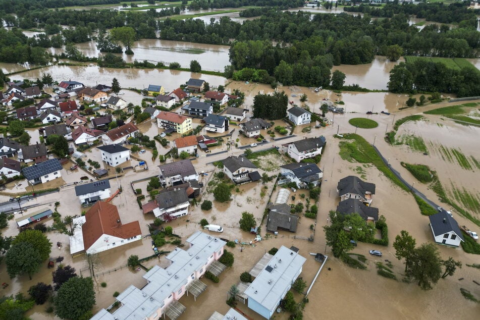 Ein Gebiet in der Nähe der Stadt Kamnik wurde vollständig überflutet.