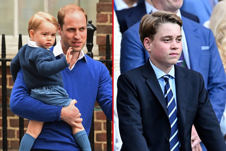 Prince William's eldest son, George (r), celebrated his 13th birthday on Wednesday.