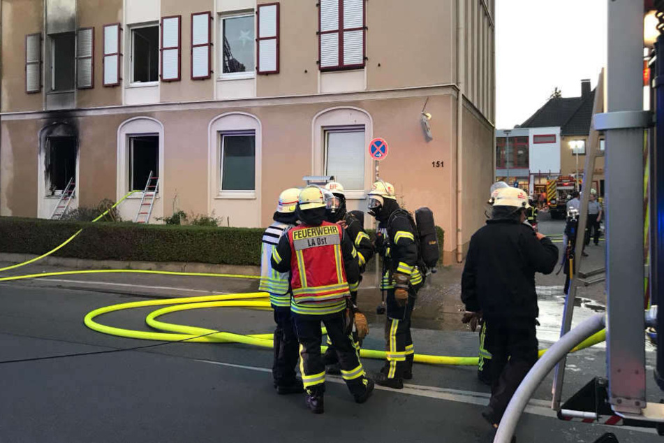 Ein Großaufgebot an Einsatzkräften war an der Bleichstraße vor Ort.