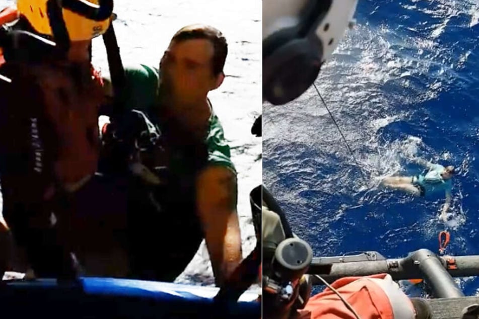 Der "Lowe Corporation Rescue Helicopter Service" bei Arnes (30) Rettung im Meer.