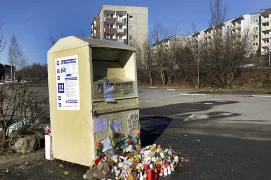 2011 wurde in diesem Kleidercontainer in Schwarzenberg ein toter Säugling gefunden.