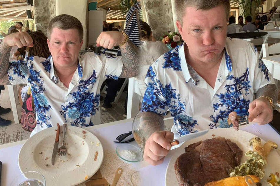 Ein edles Steak aus Kobe-Rindfleisch kam Ricky Hatton teuer zu stehen.