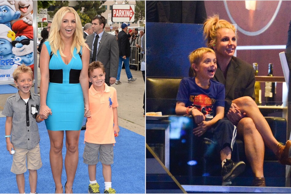 Britney Spears took a trip down memory lane with a sweet throwback pic snap of her youngest son Jayden (l).
