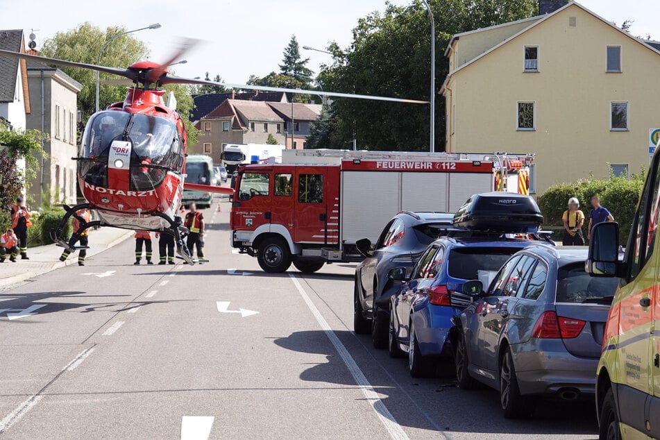 Der Notarzt flog ohne Patienten wieder ab.