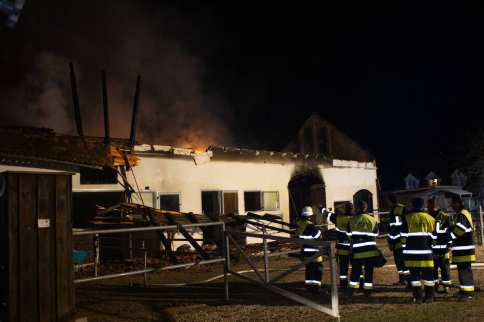 Der Reitstall brannte komplett nieder, die Pferde konnten gerettet werden.