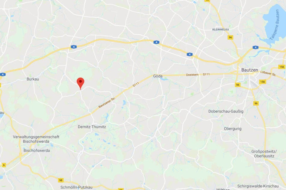 Lage von Stacha im Landkreis Bautzen.