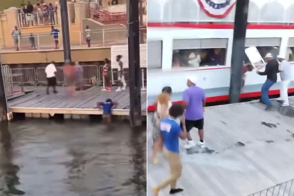 Videos of a clash that broke out after white people appeared to attack a Black dock worker at the Montgomery Riverfront Park are making waves on social media.