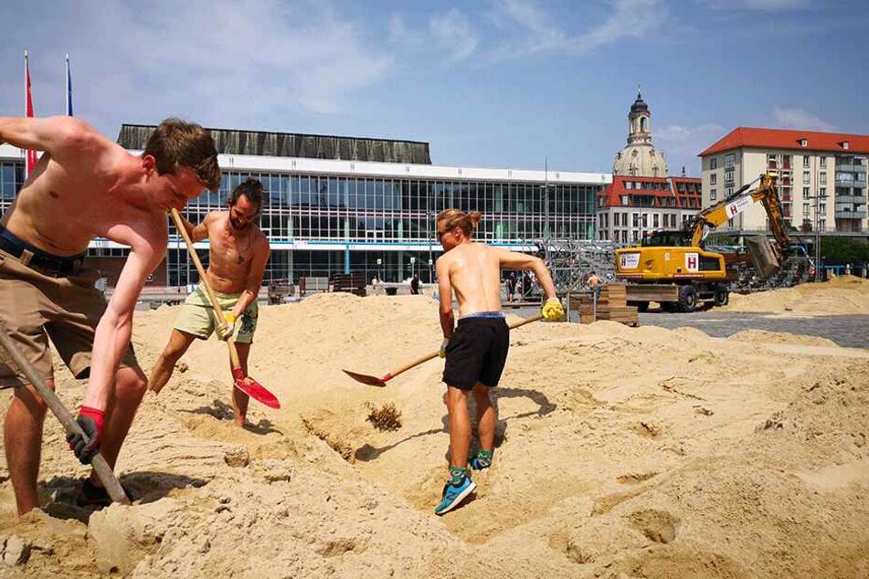 Derzeit wird das Gelände am Altmarkt aufgebaut.